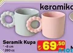 KERAMİKA SERAMİK KUPA 8 CM 260 CC